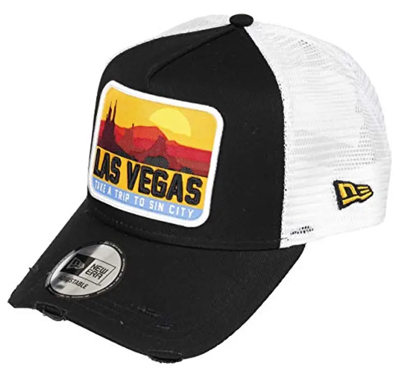 New Era Las Vegas Distressed A-Frame Adjustable Trucker Cap - One-Size