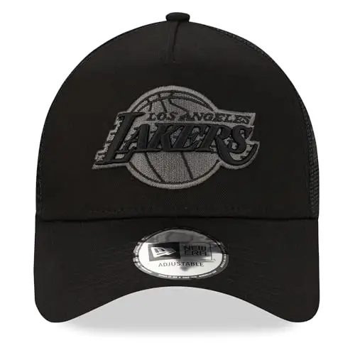 New Era Los Angeles Lakers NBA Bob Team Logo Nero A-Frame Berretto da Camionista Regolabile miniatura 2