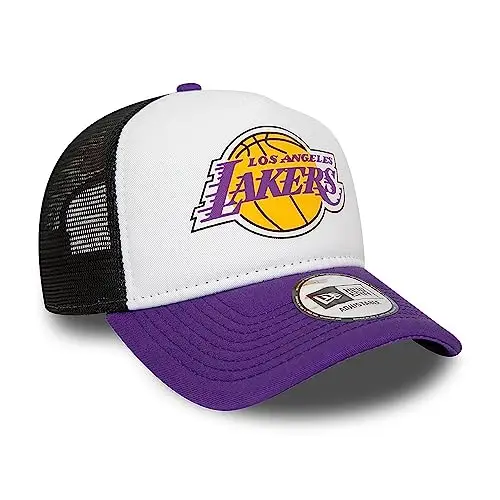 New Era Los Angeles Lakers Team Colour Block White Purple A-Frame Adjustable Trucker cap - One miniatura 3