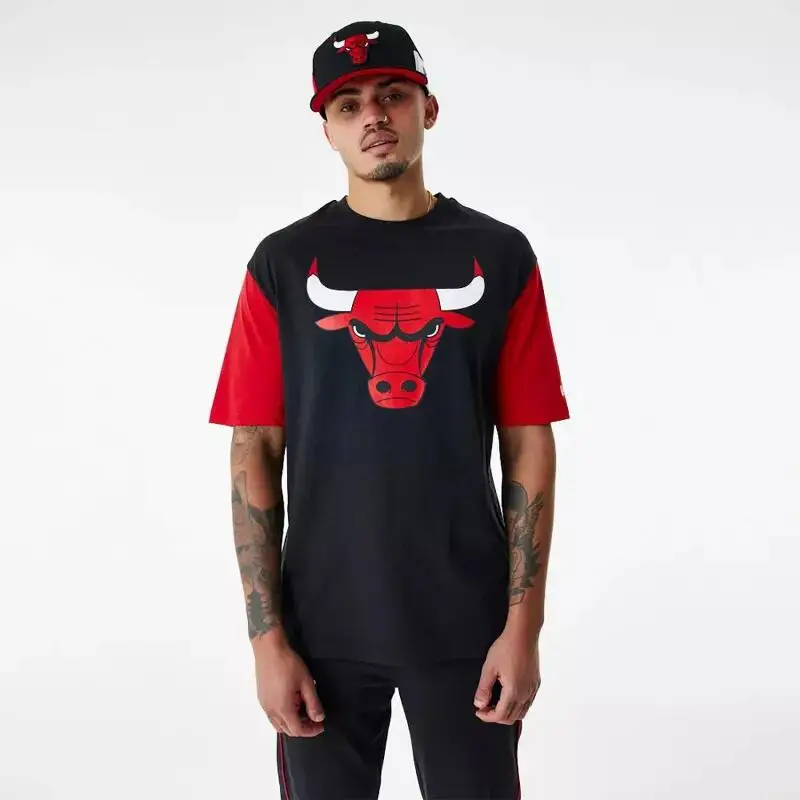Maglia a Maniche Corte Uomo New Era NBA Colour Insert Chicago Bulls Nero | New Era