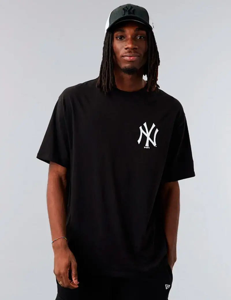 Maglia a Maniche Corte Uomo New Era New York Yankees MLB Nero | New Era