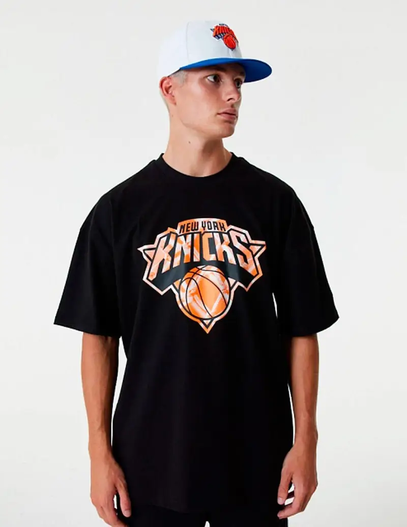 Magliette da uomo New era logo ny knicks nero | New Era