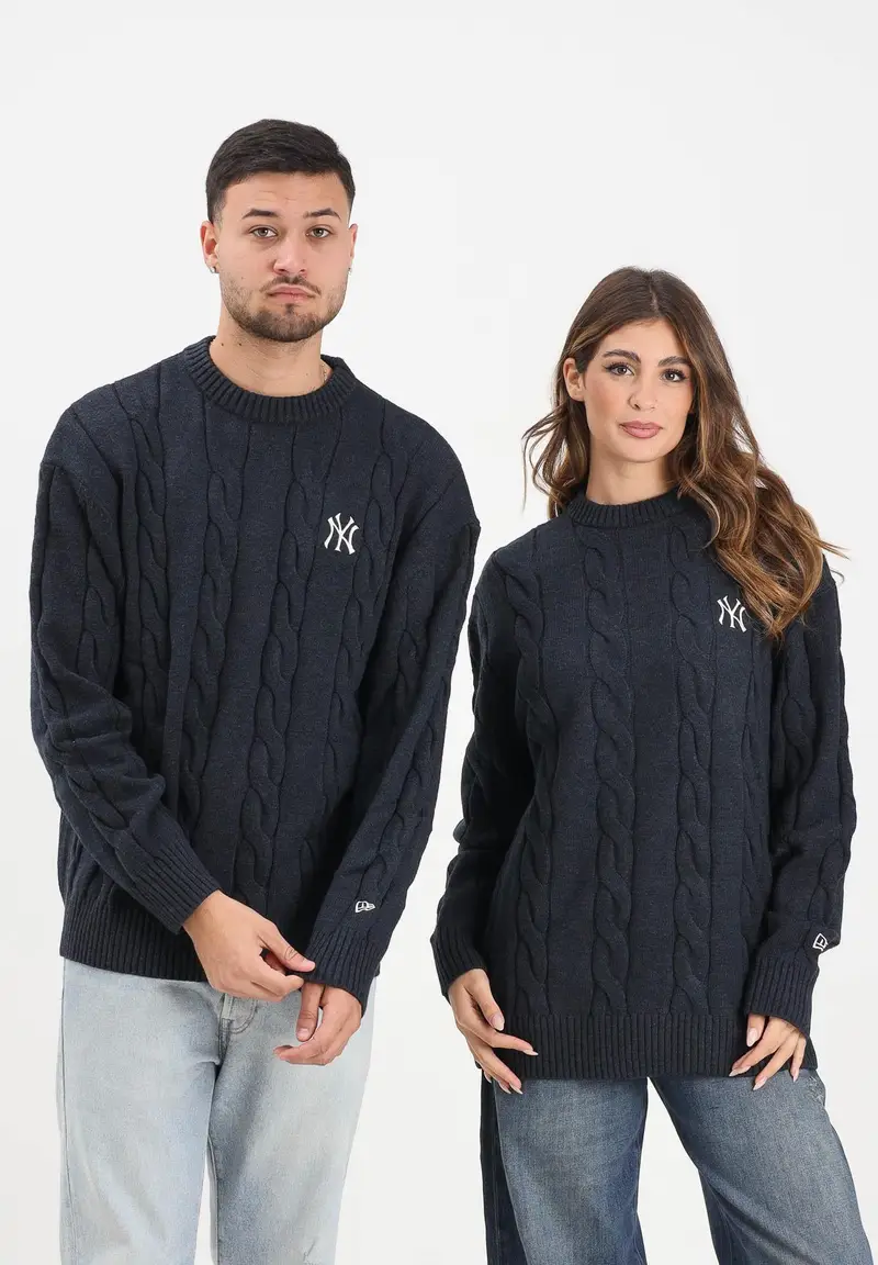 Maglioncino girocollo New York Yankees MLB blu per uomo e donna miniatura 2