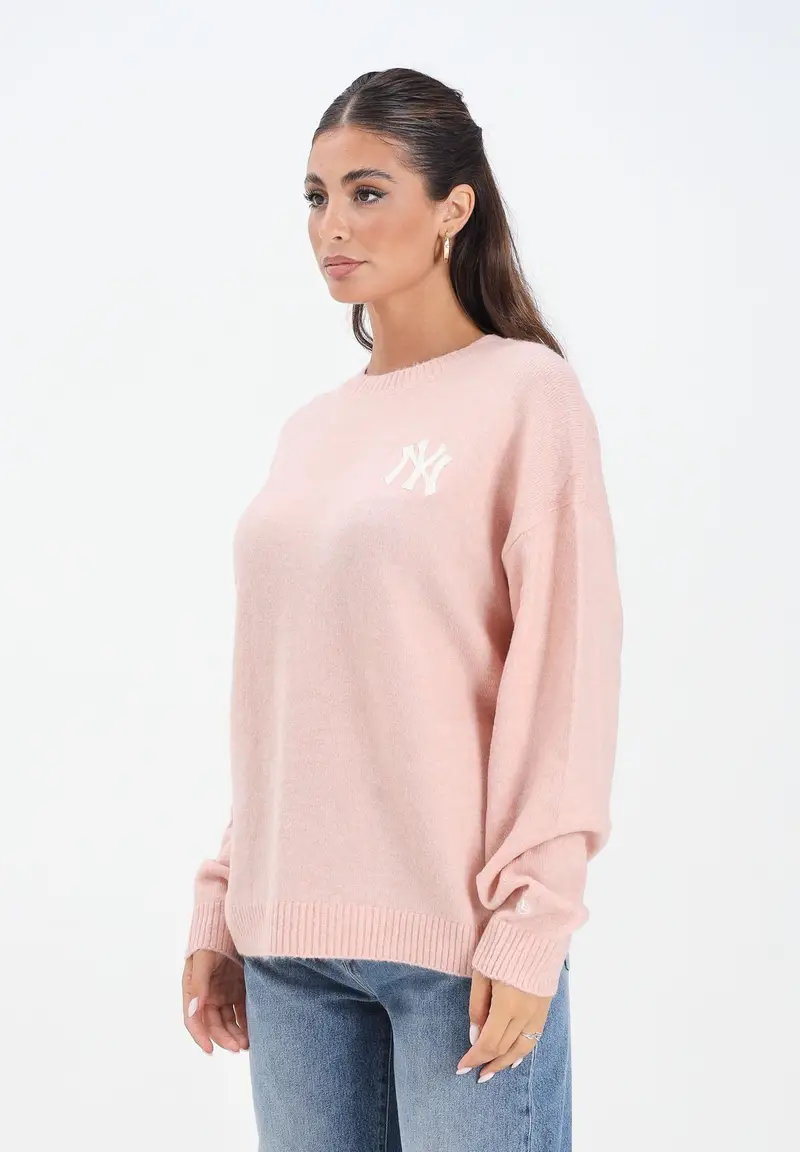 Maglioncino girocollo New York Yankees MLB rosa da donna