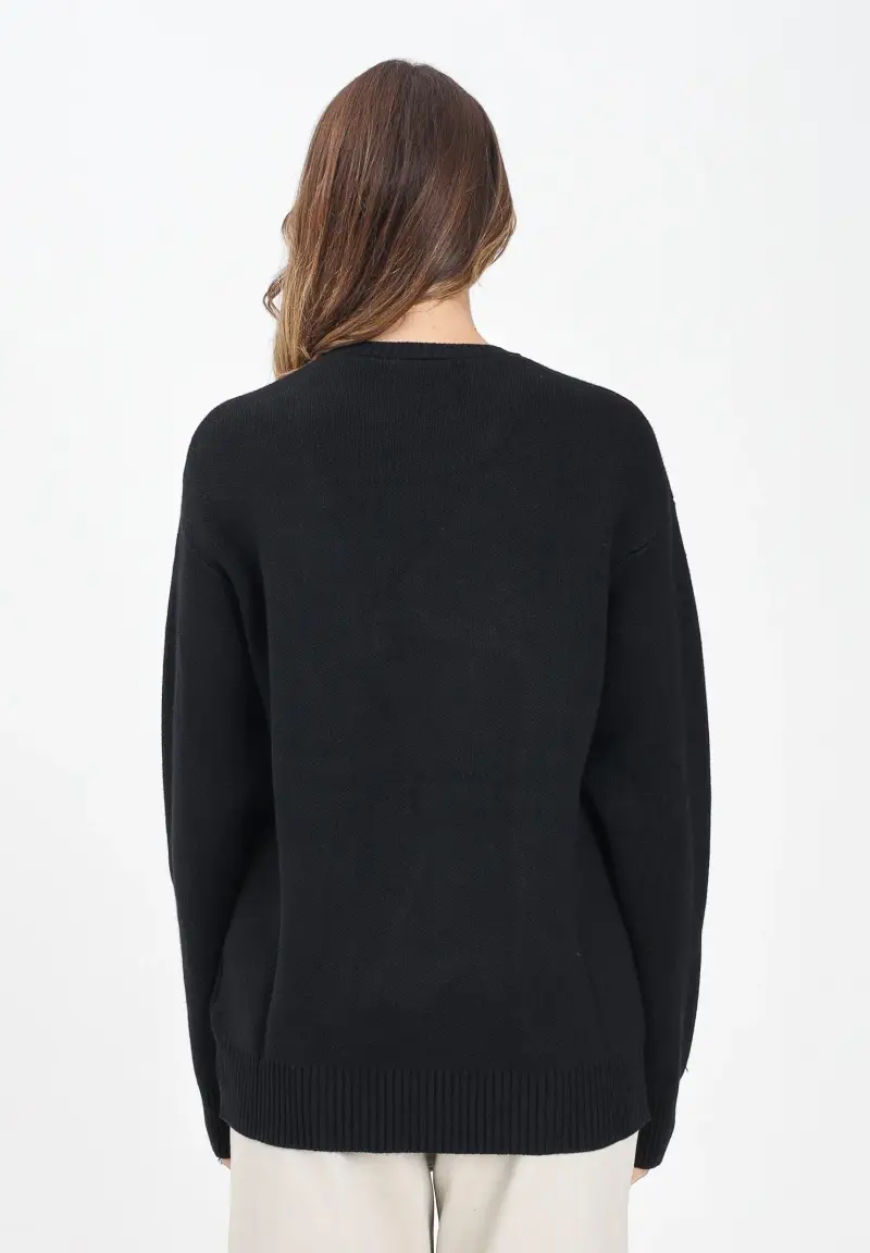 Maglione girocollo Oversized Chicago Bulls NBA Knit nero per uomo e donna miniatura 3