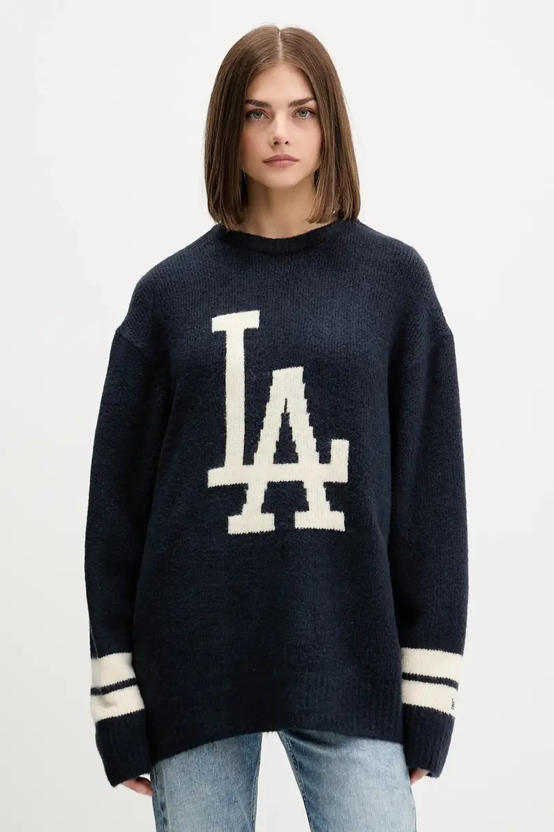 maglione in misto lana colore blu navy 60684329 miniatura 2