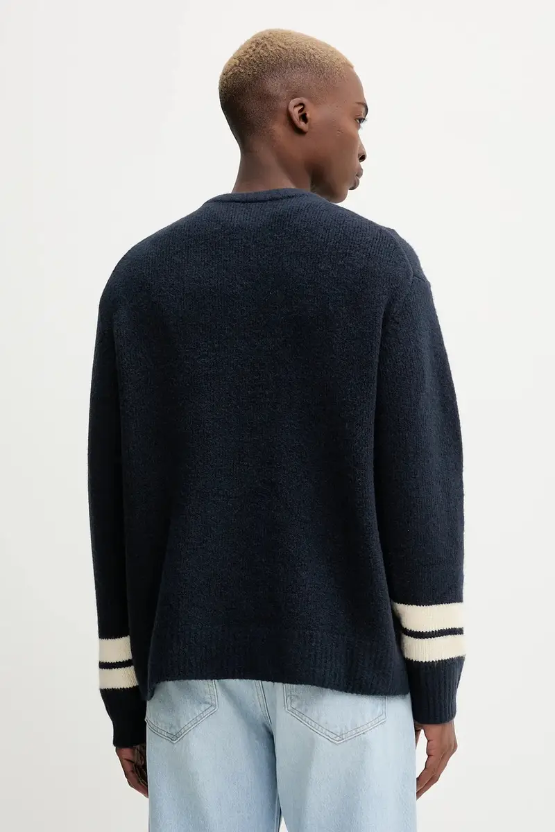 maglione in misto lana colore blu navy 60684329 miniatura 5