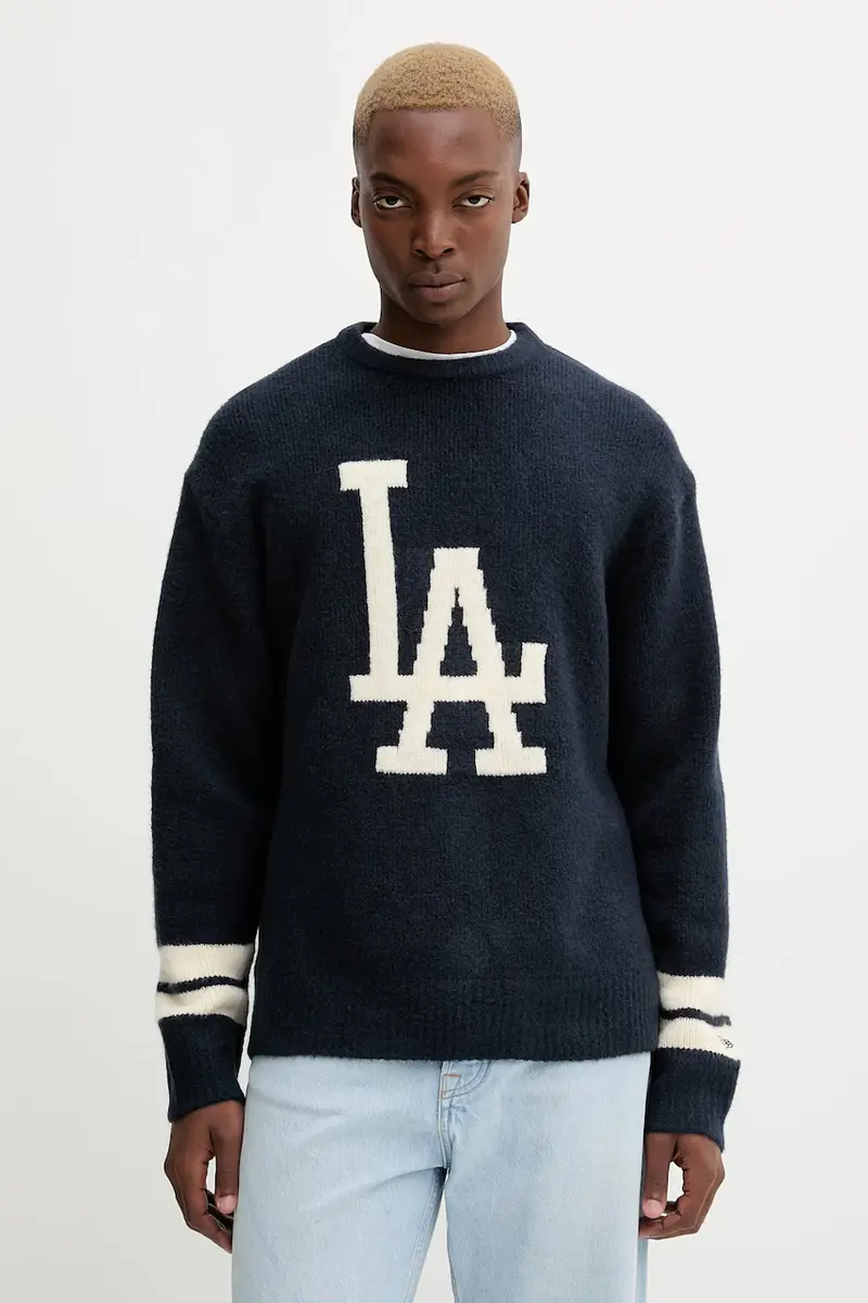 maglione in misto lana colore blu navy 60684329