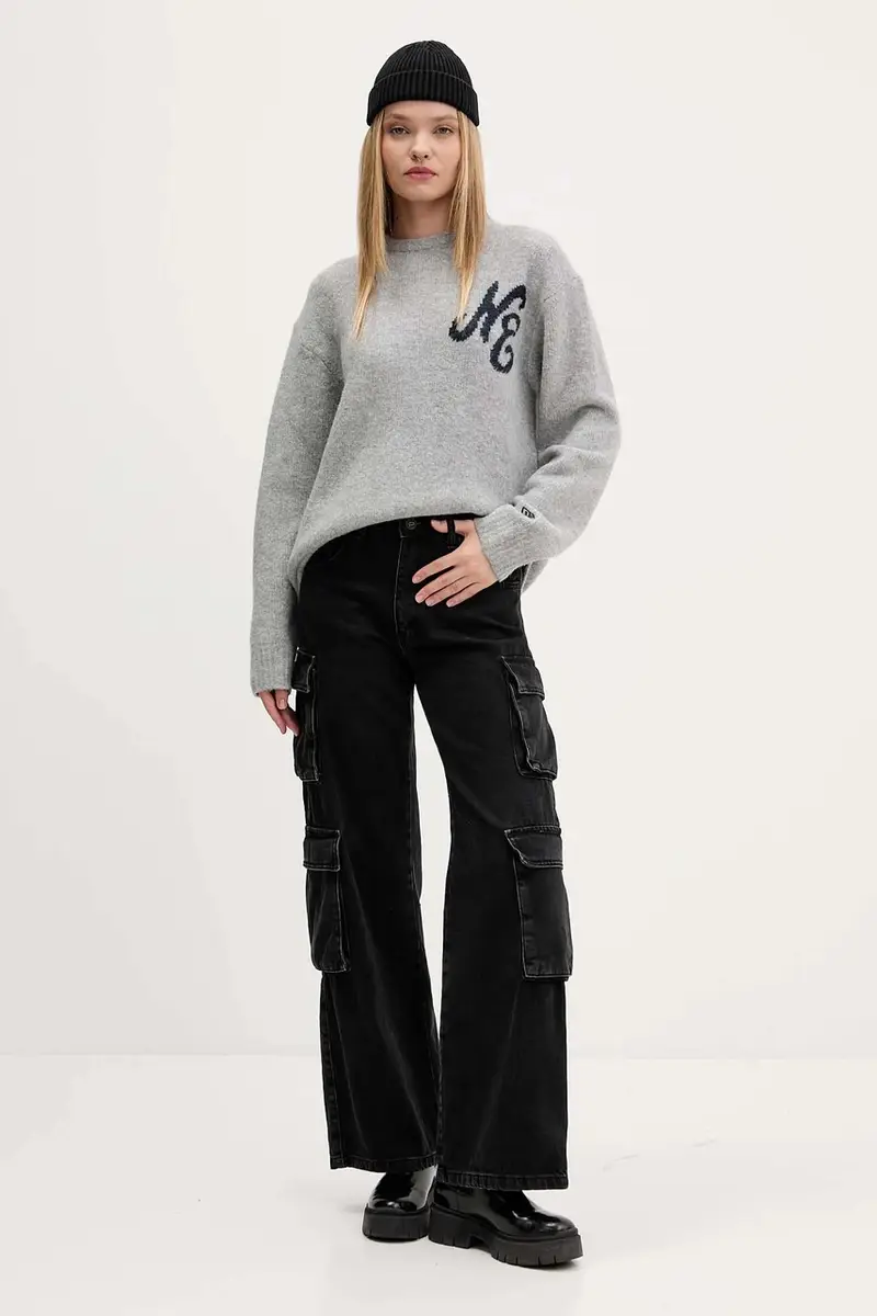 maglione in misto lana colore grigio 60684380 miniatura 2