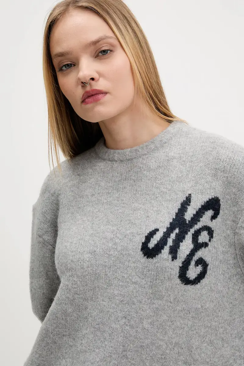 maglione in misto lana colore grigio 60684380 miniatura 4