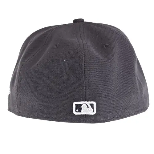 New Era MLB League Basic 59Fifty York Yankees Snapback cap, Uomo, Gray White, 7 1/4 miniatura 2