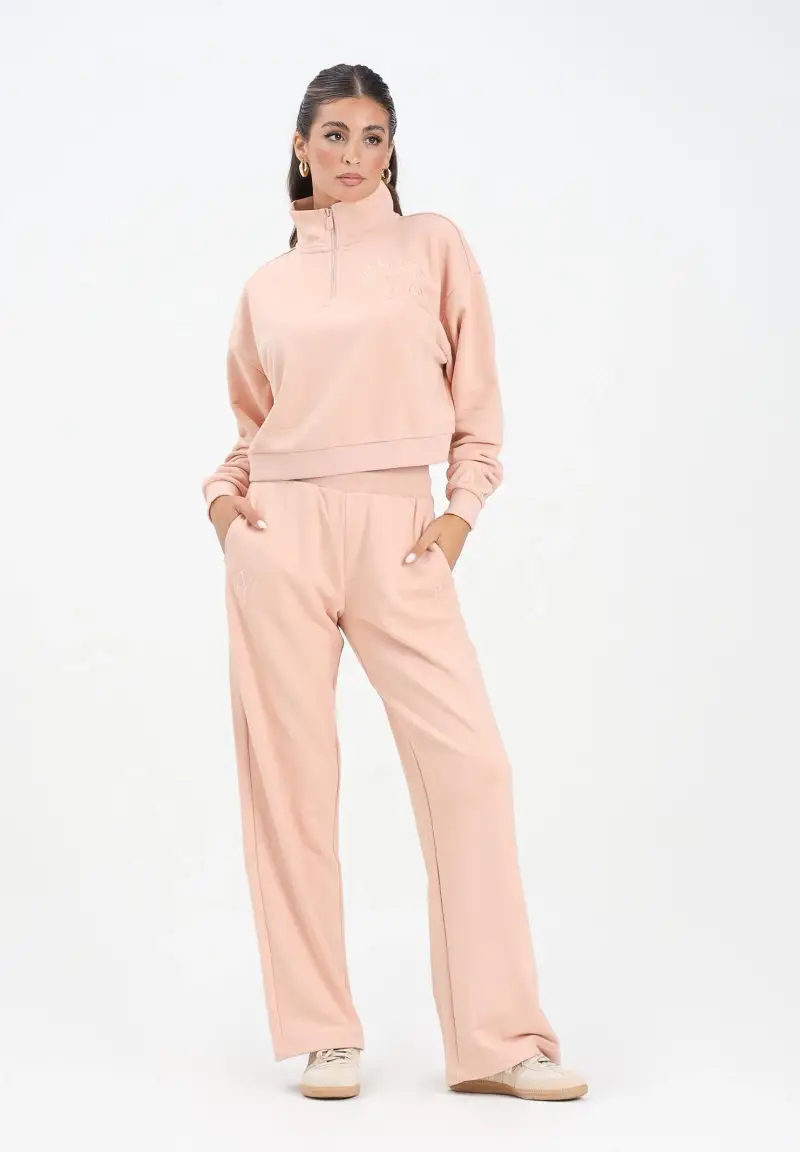 Pantalone sportivo New York Yankees MLB Straight Leg rosa da donna miniatura 2