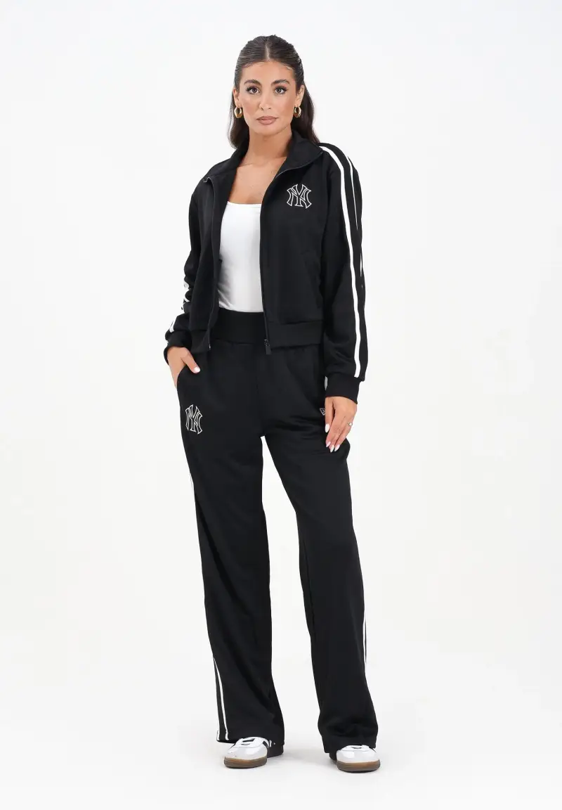 Pantalone sportivo Track New York Yankees MLB Midi Logo nero da donna miniatura 2