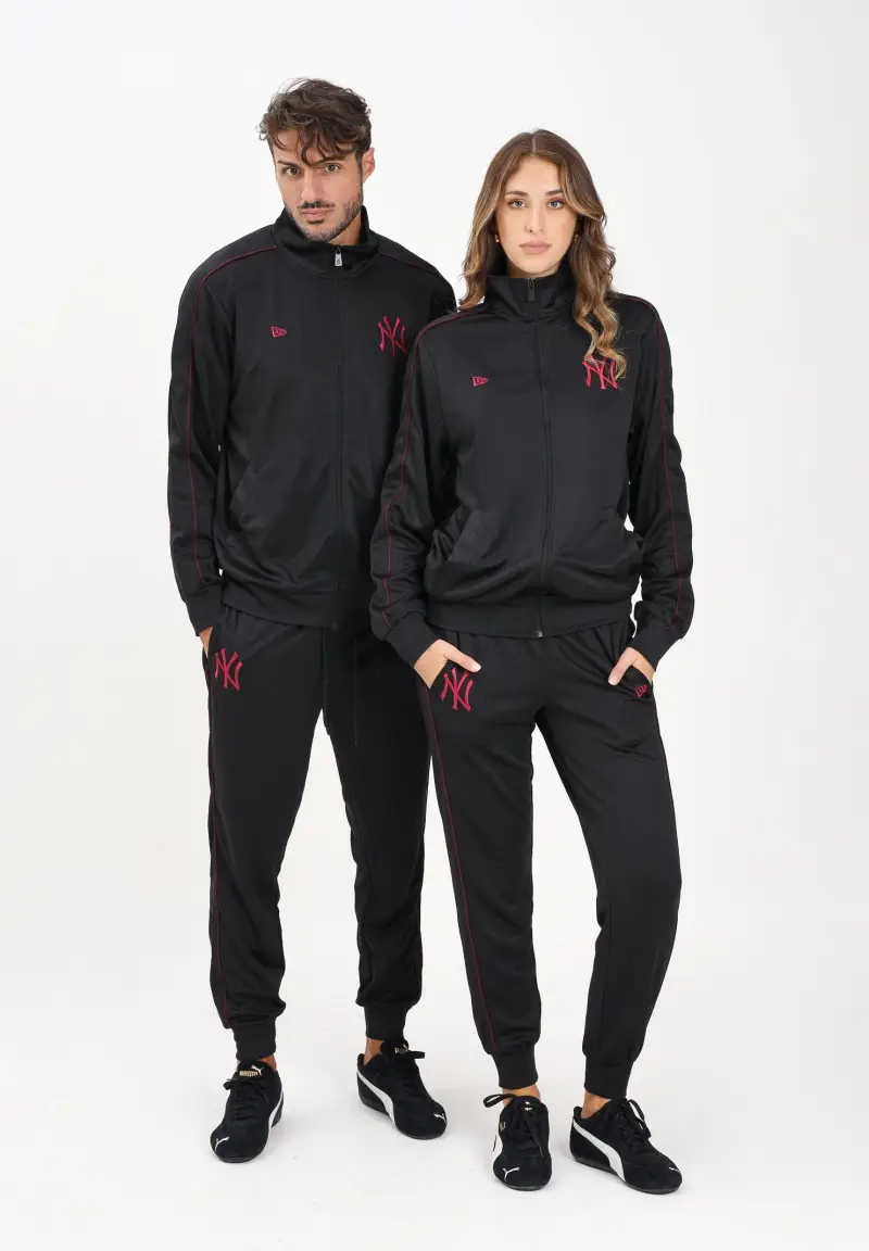 Pantalone sportivo Track New York Yankees MLB nero per uomo e donna miniatura 2