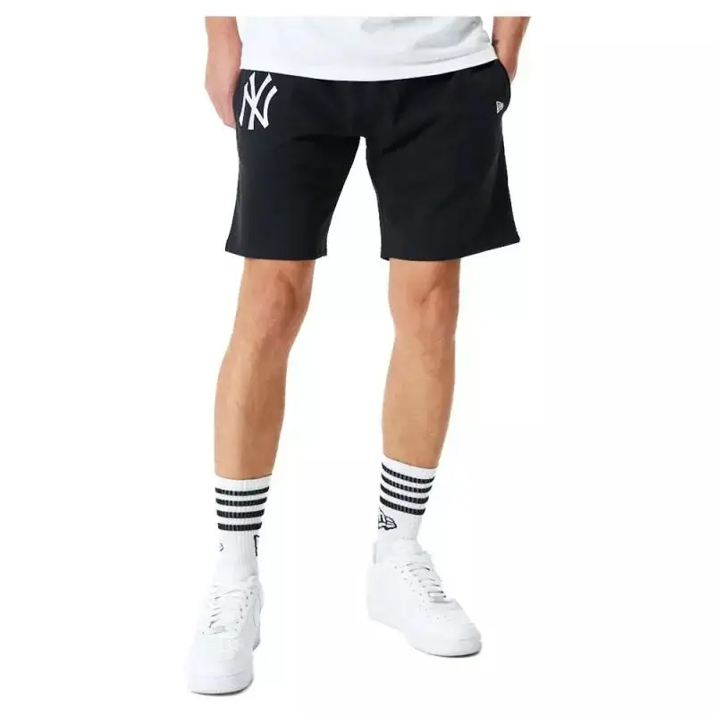 Pantaloni Corti New Era League Essentials Shorts Neyyan Blkwhi Adulto | New Era Nero