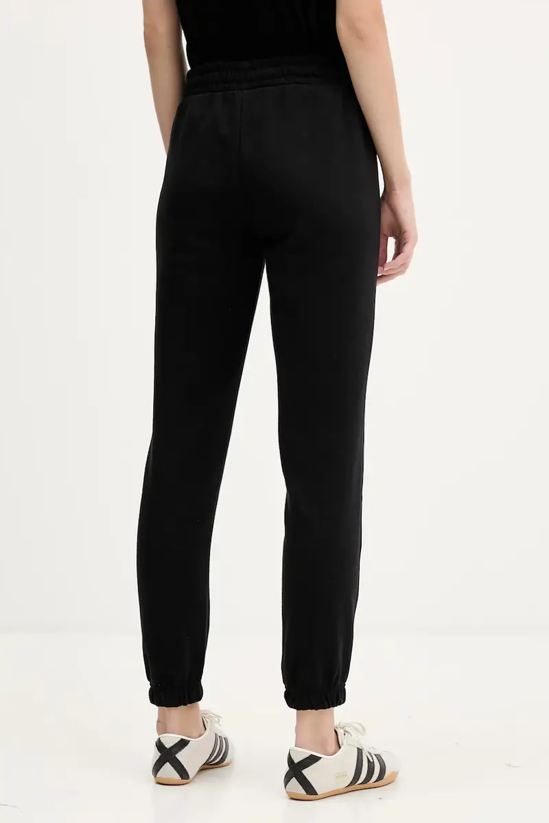 pantaloni tuta donna colore nero con applicazione 60684417 miniatura 2