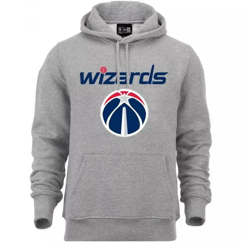 Sweat capuche New Era avec logo de l'équipe Washington Wizards | New Era Grigio