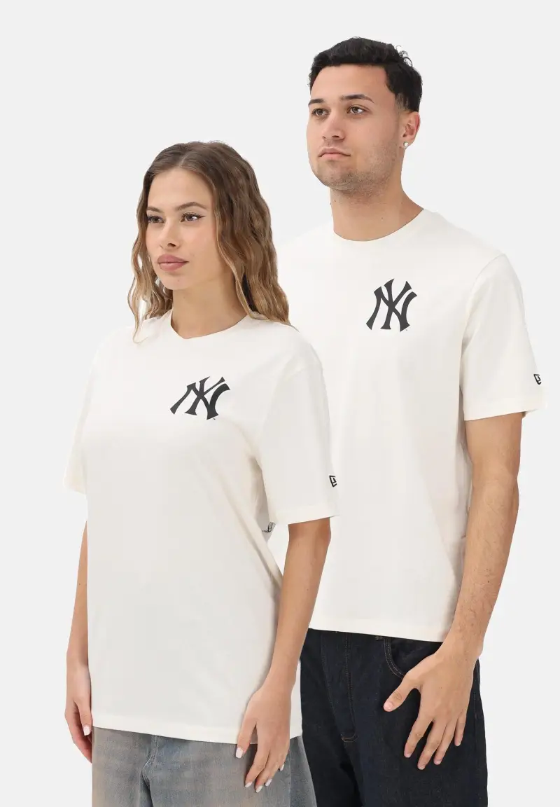 T-shirt a manica corta New York Yankees MLB Food Graphic panna per uomo e donna