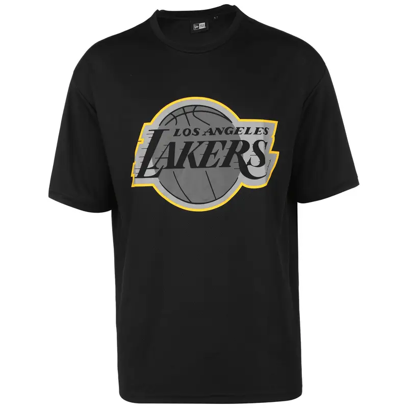 T-Shirt NBA Los Angeles Lakers Outline Mesh Herren NEW ERA | New Era Nero