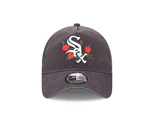 New Era Trucker cap MLB Baseball Fanartikel Chicago White Sox Blumen gebogerner Schirm Oliv - One miniatura 2