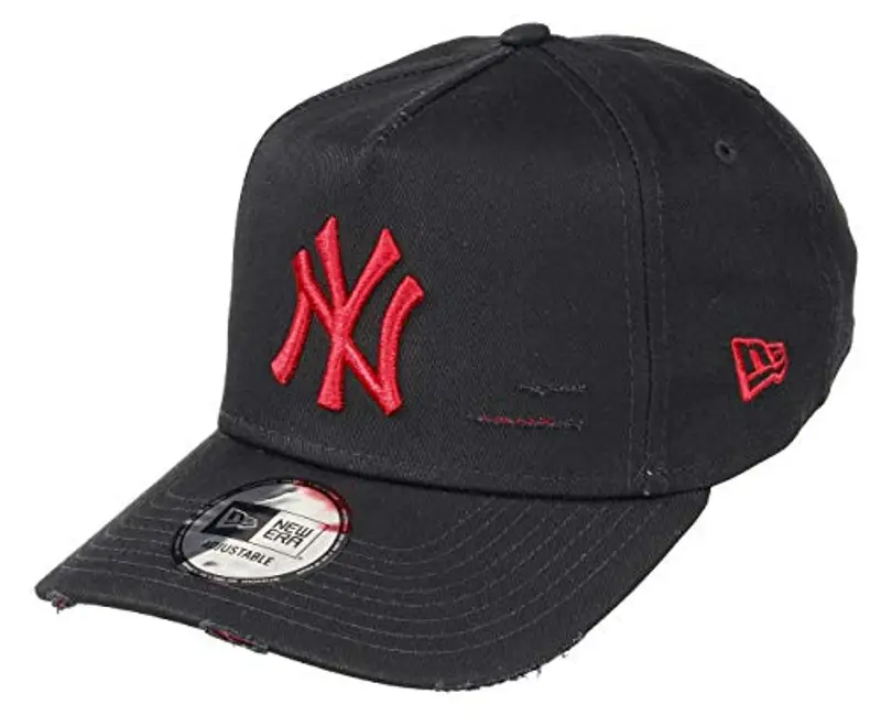 New Era York Yankees 9forty A Frame Adjustable cap Distressed Black/Scarlet - One-Size