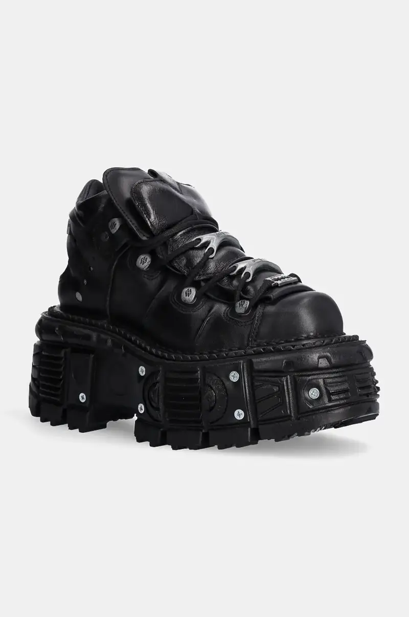 Ankle Boot Black Imperfect Tank With Laces M-Tank106-C2 M.TANK106.C2 Nero