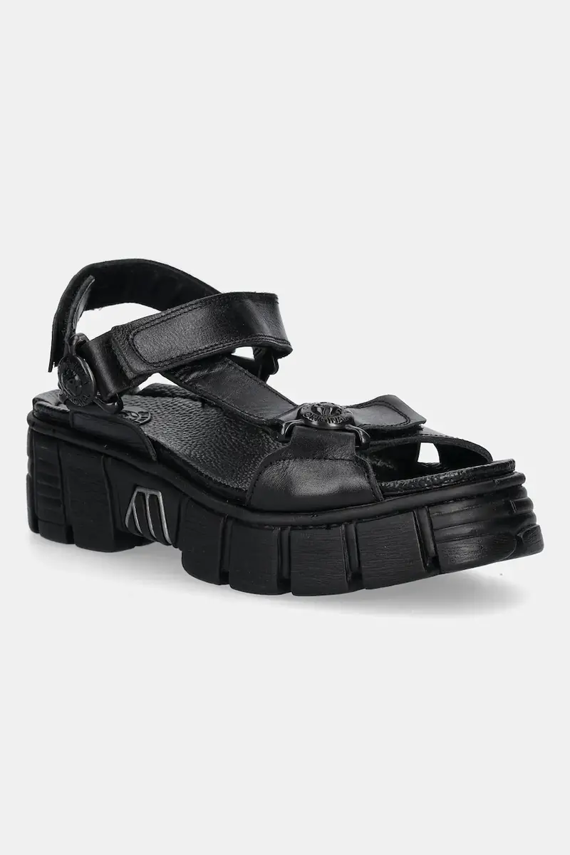 sandali in pelle NOMADA colore nero M-BIOS130-C2