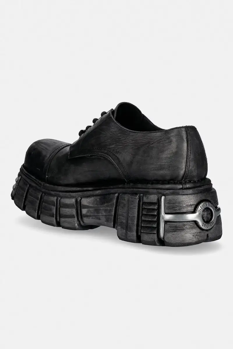 scarpe in pelle CRUST NEGRO ACABADO DESTROYED, TOWER NEG Grigio miniatura 3