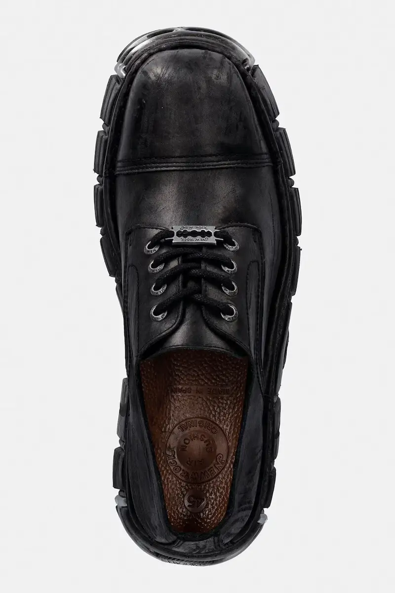 scarpe in pelle CRUST NEGRO ACABADO DESTROYED, TOWER NEG Grigio miniatura 4