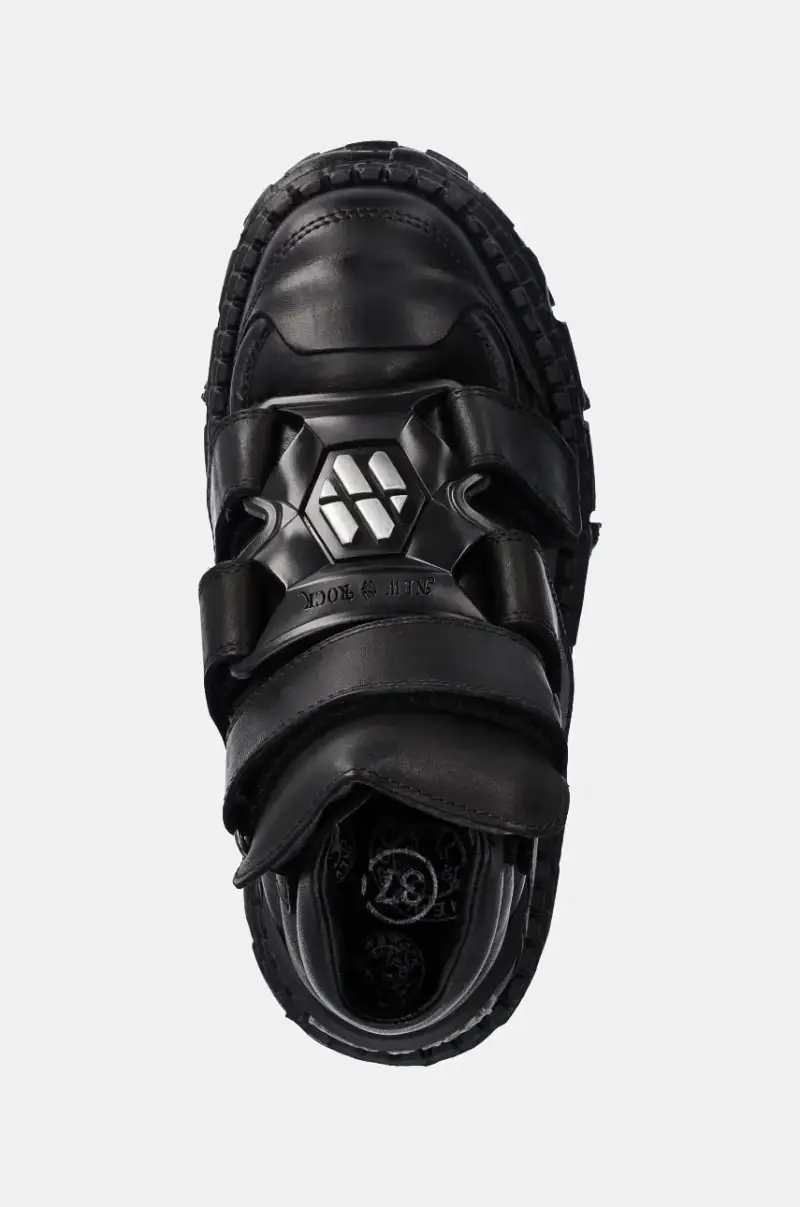 scarpe in pelle Crust Negro Negro + Tank Casco Negro Nero miniatura 4