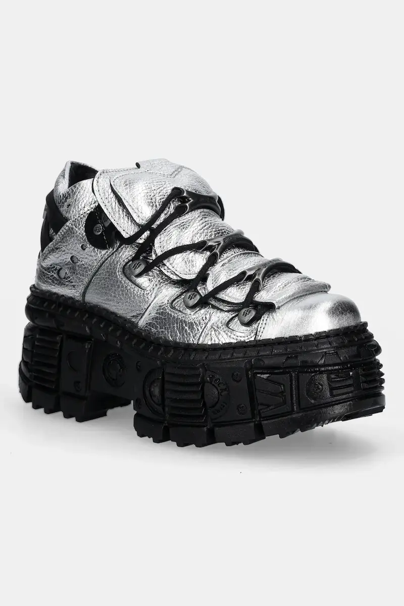 scarpe in pelle Floater Plata, Tank Casco Negro Sin donna colore argento M-106WALL-C16