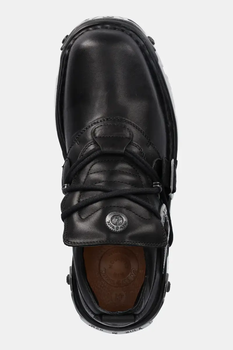 scarpe in pelle METALLIC Nero miniatura 4