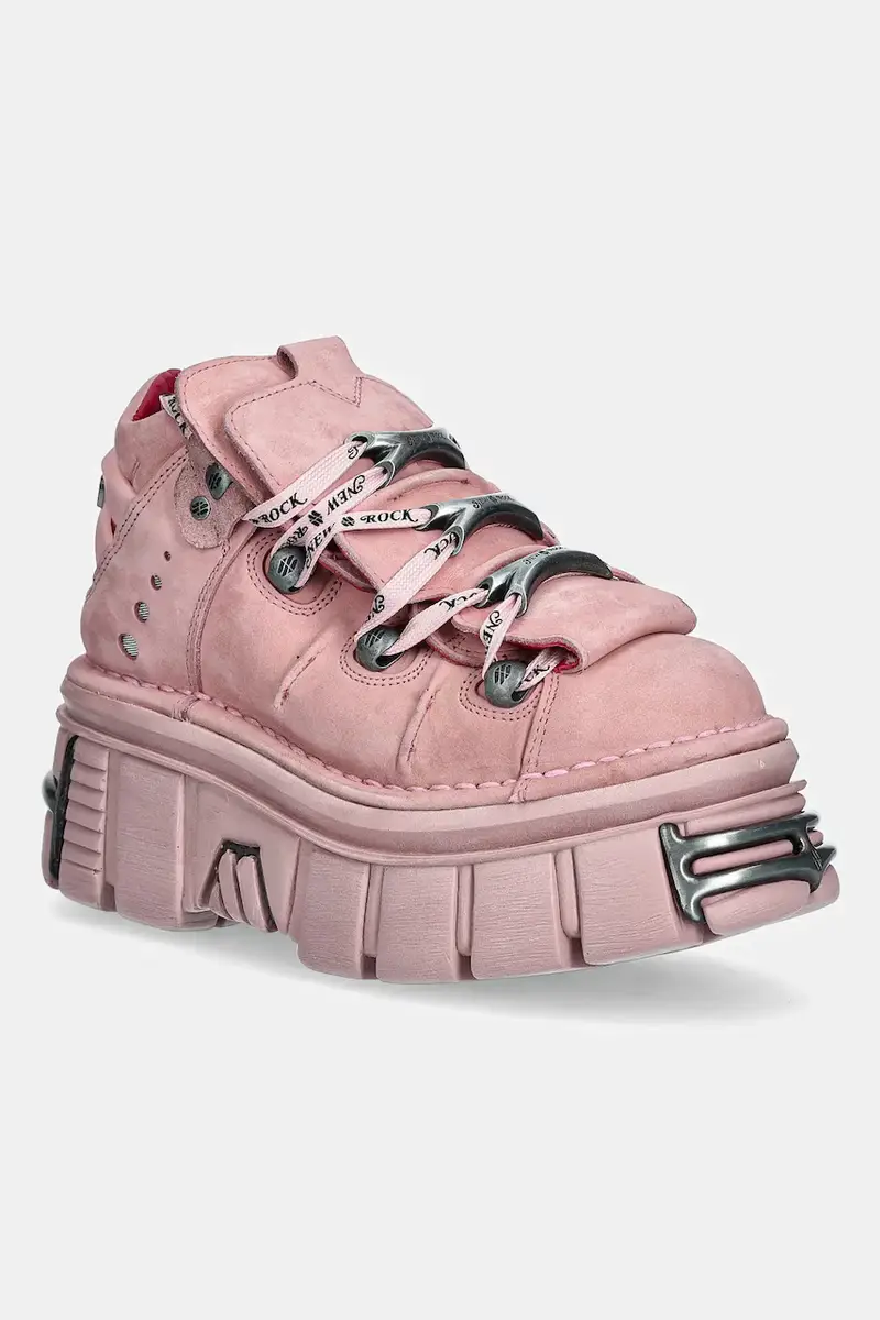 sneakers in camoscio Nobuk Rosa, Tower Rosa C73 E14 Acero donna colore rosa M-106-C158