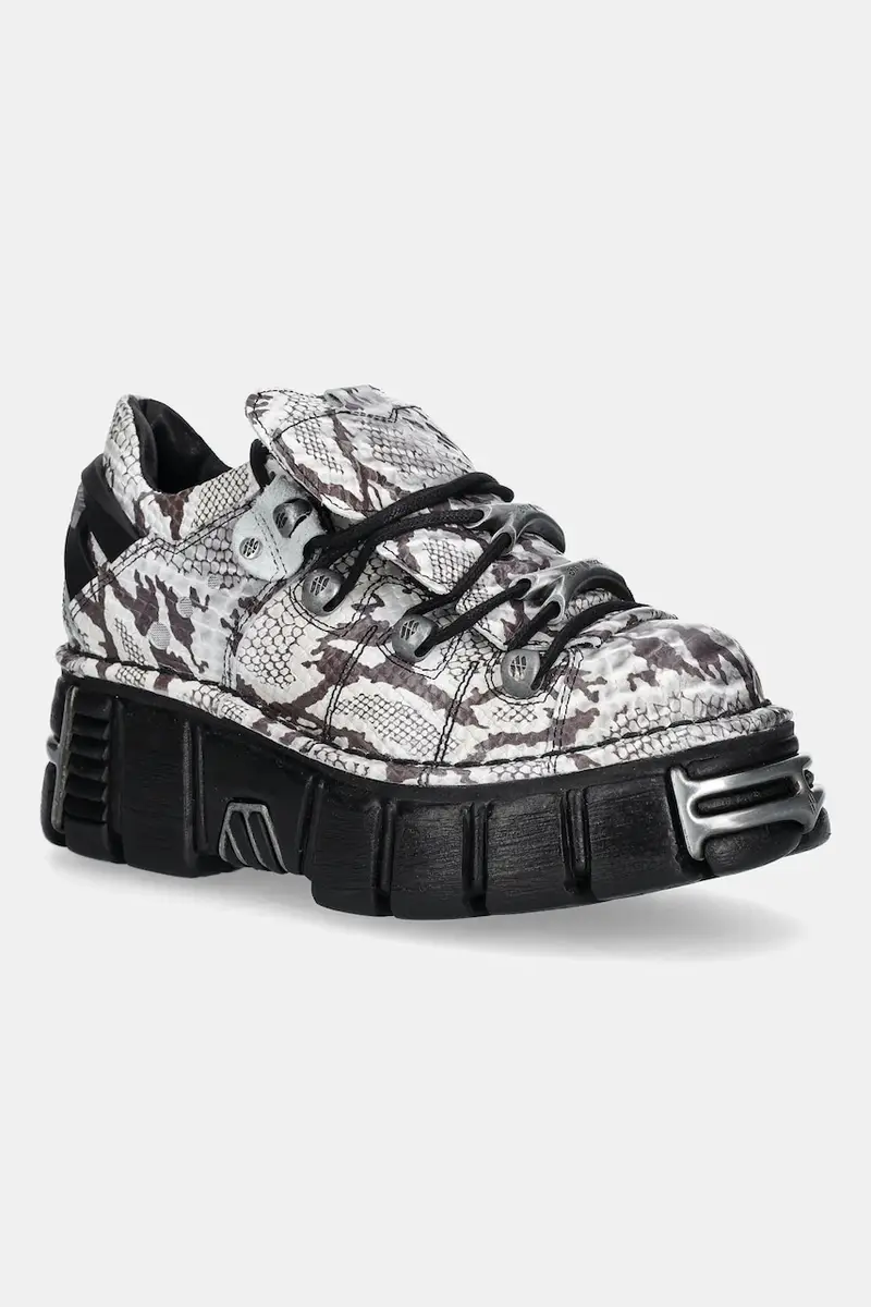 sneakers in pelle colore grigio M-120N-C59