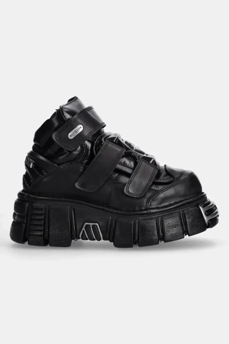 sneakers in pelle colore nero M.285.S1 miniatura 2