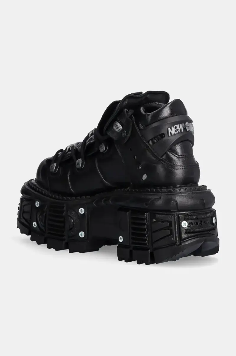 sneakers in pelle colore nero M-TANK106-C2 miniatura 3