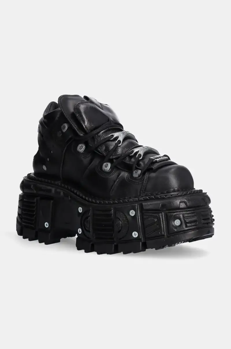 sneakers in pelle colore nero M-TANK106-C2