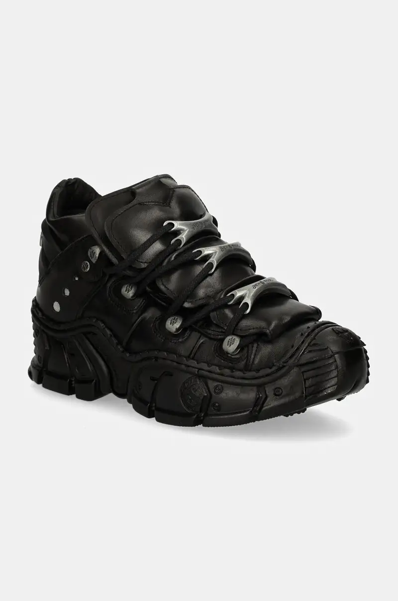sneakers in pelle CRUST NEGRO + LUXOR NEGRO + IMPACT NEGRO colore nero M-IMPACT016-C11