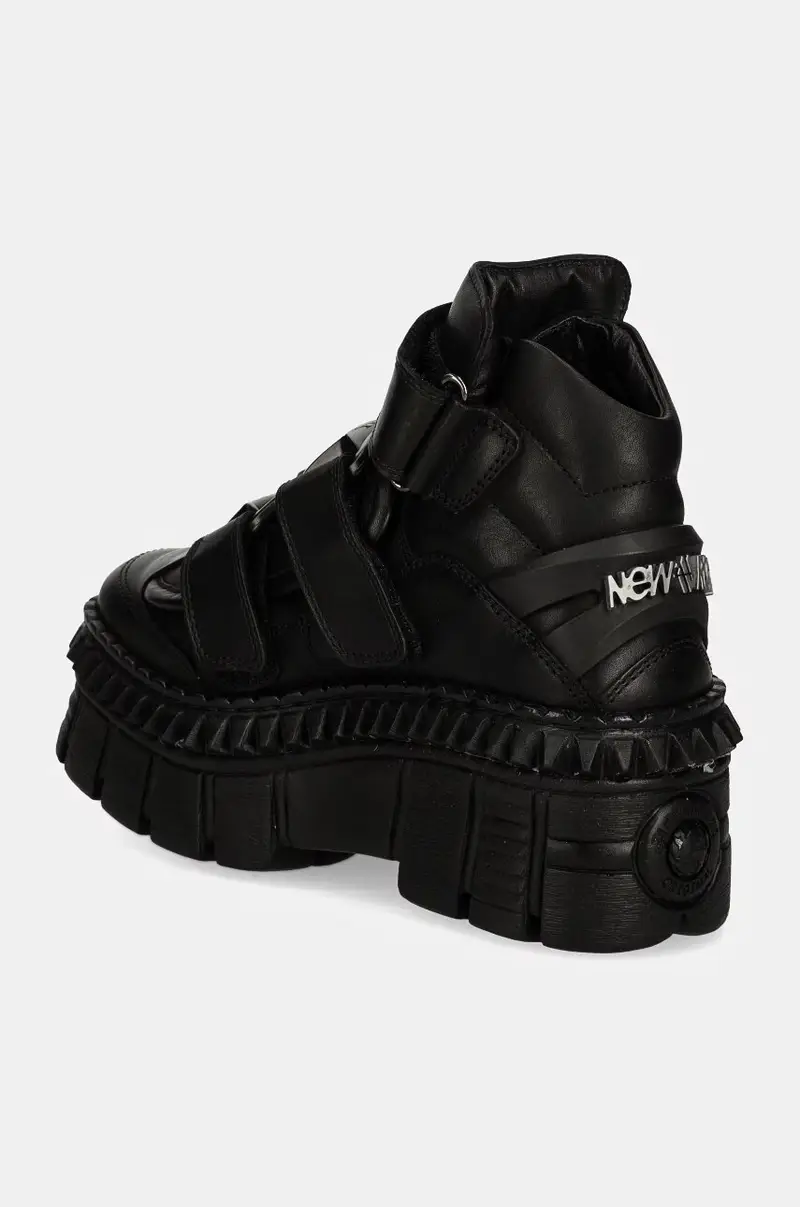 sneakers in pelle CRUST NEGRO NEGRO + TOWER CASCO NEGRO colore nero M-WALL285-S3 miniatura 3