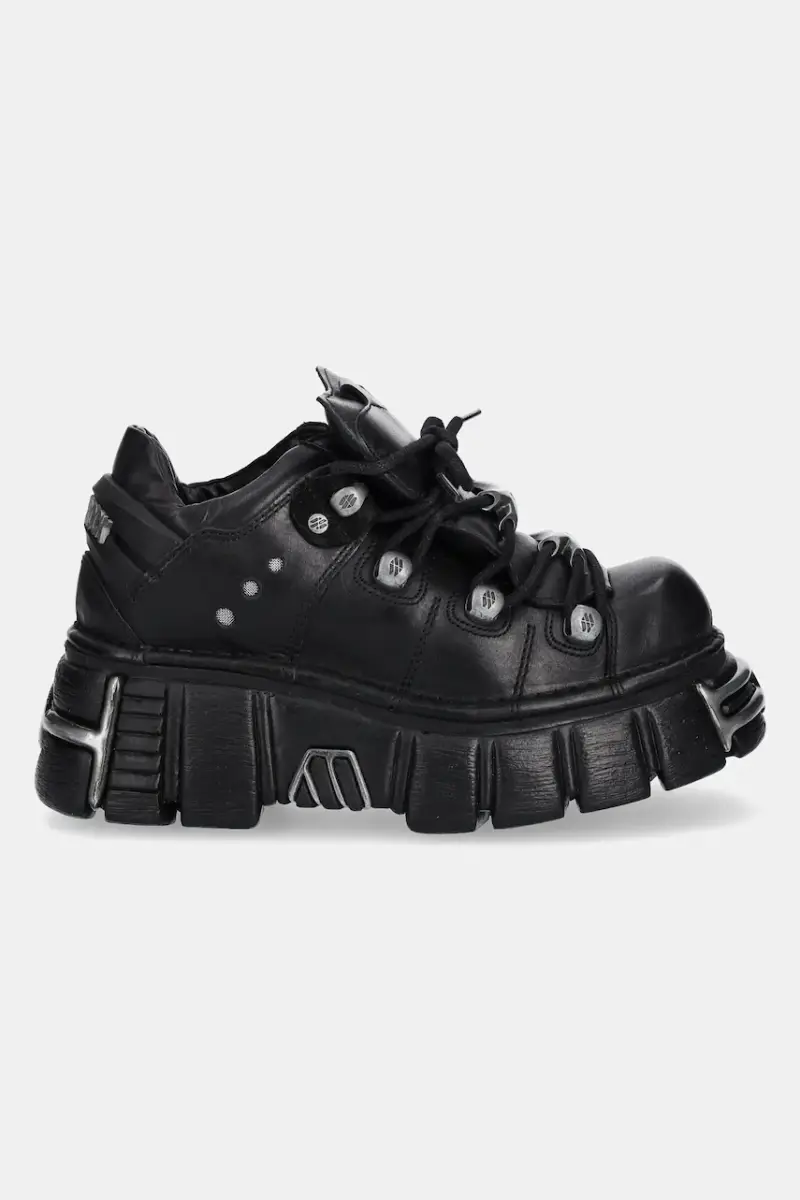 sneakers in pelle donna colore nero M.120N.C26 miniatura 2