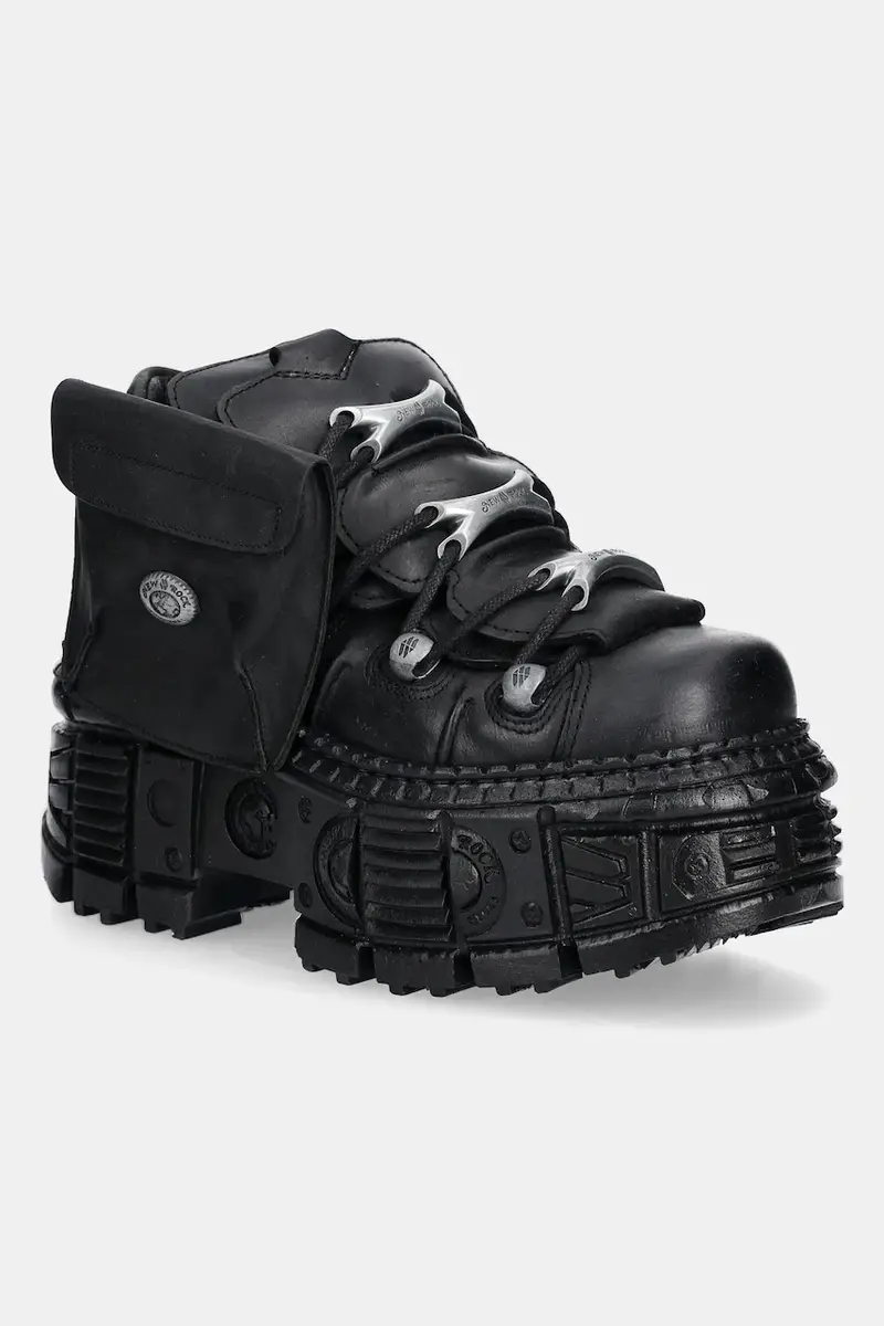 sneakers in pelle donna colore nero M-OVERZ106NR-C1