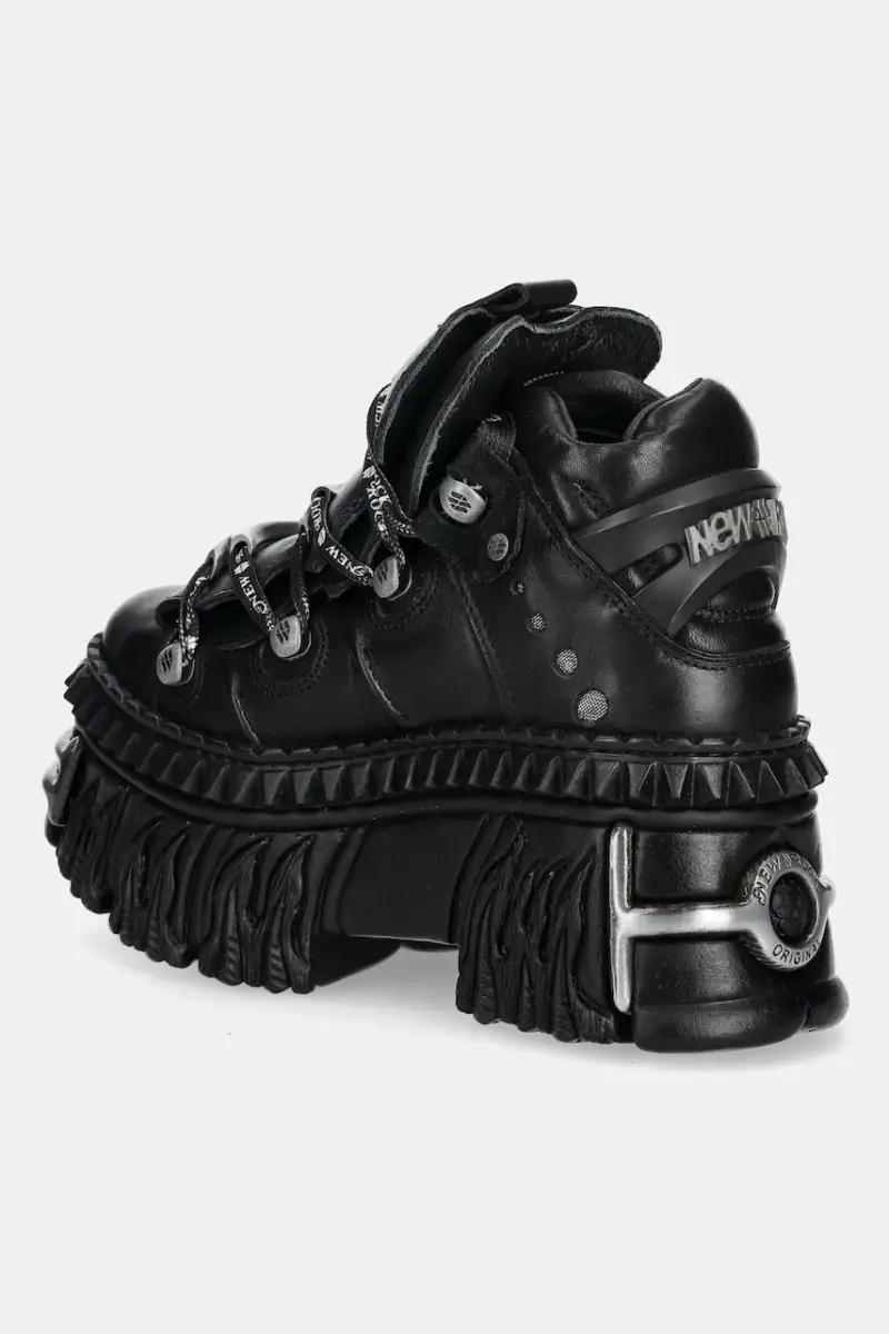 sneakers in pelle donna colore nero M-WALL106-S30 miniatura 3