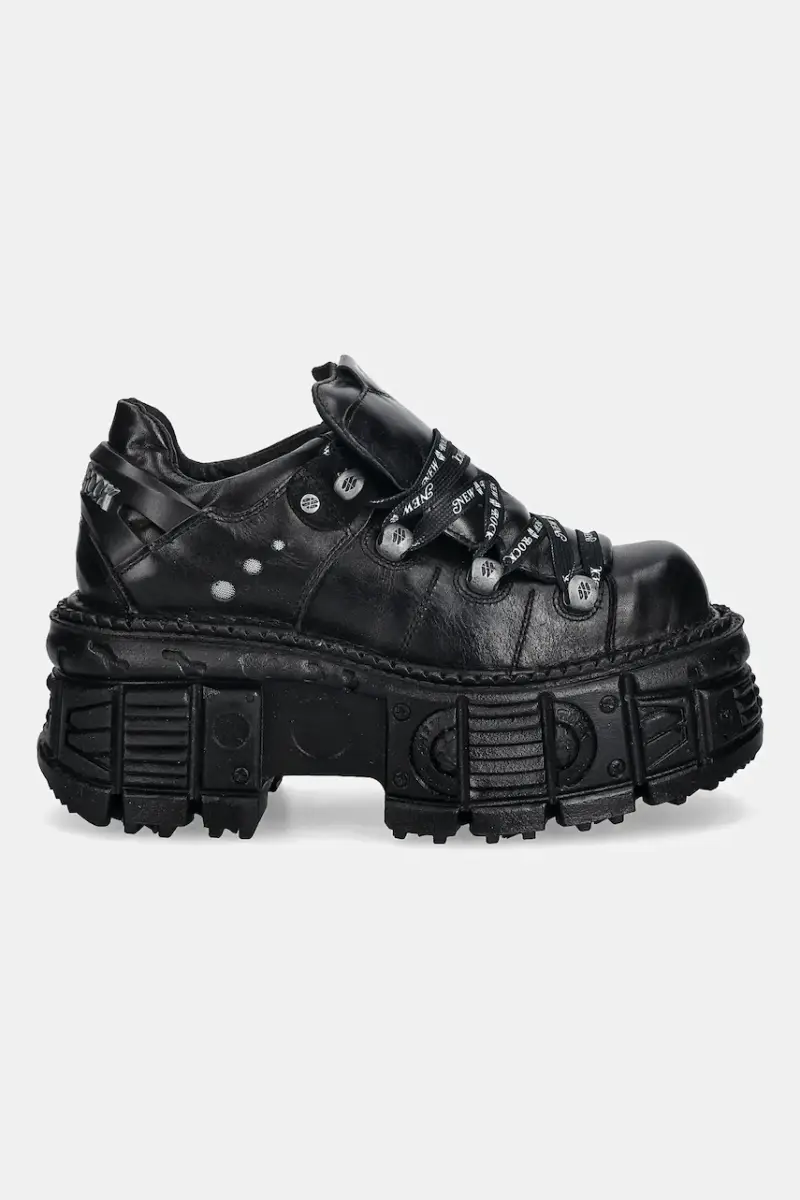 sneakers in pelle ITALI NEGRO, TANK NE Nero miniatura 2