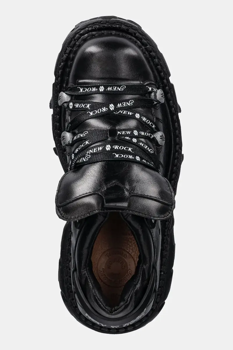 sneakers in pelle ITALI NEGRO, TANK NE Nero miniatura 4