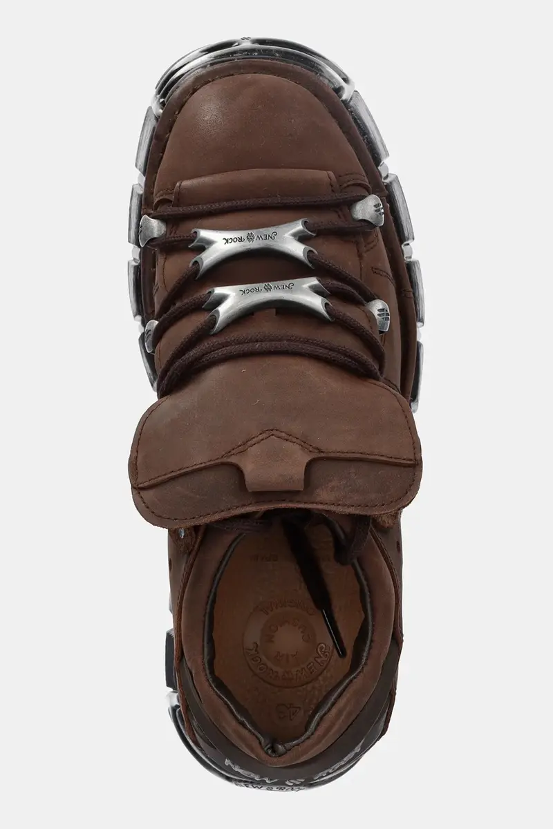 sneakers in pelle METALLIC colore marrone M-120N-C56 miniatura 4