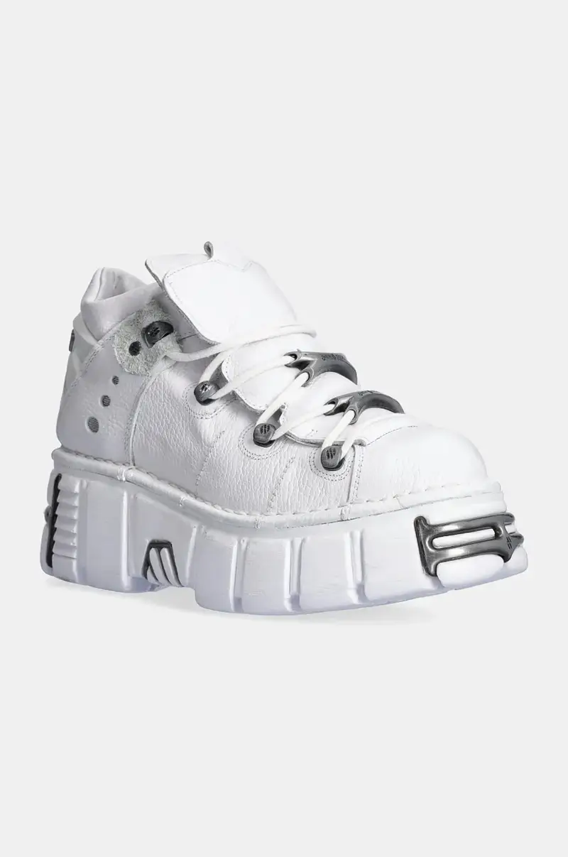 sneakers in pelle Napa Blanca + Tower Blanco Acero colore bianco M-106N-S18