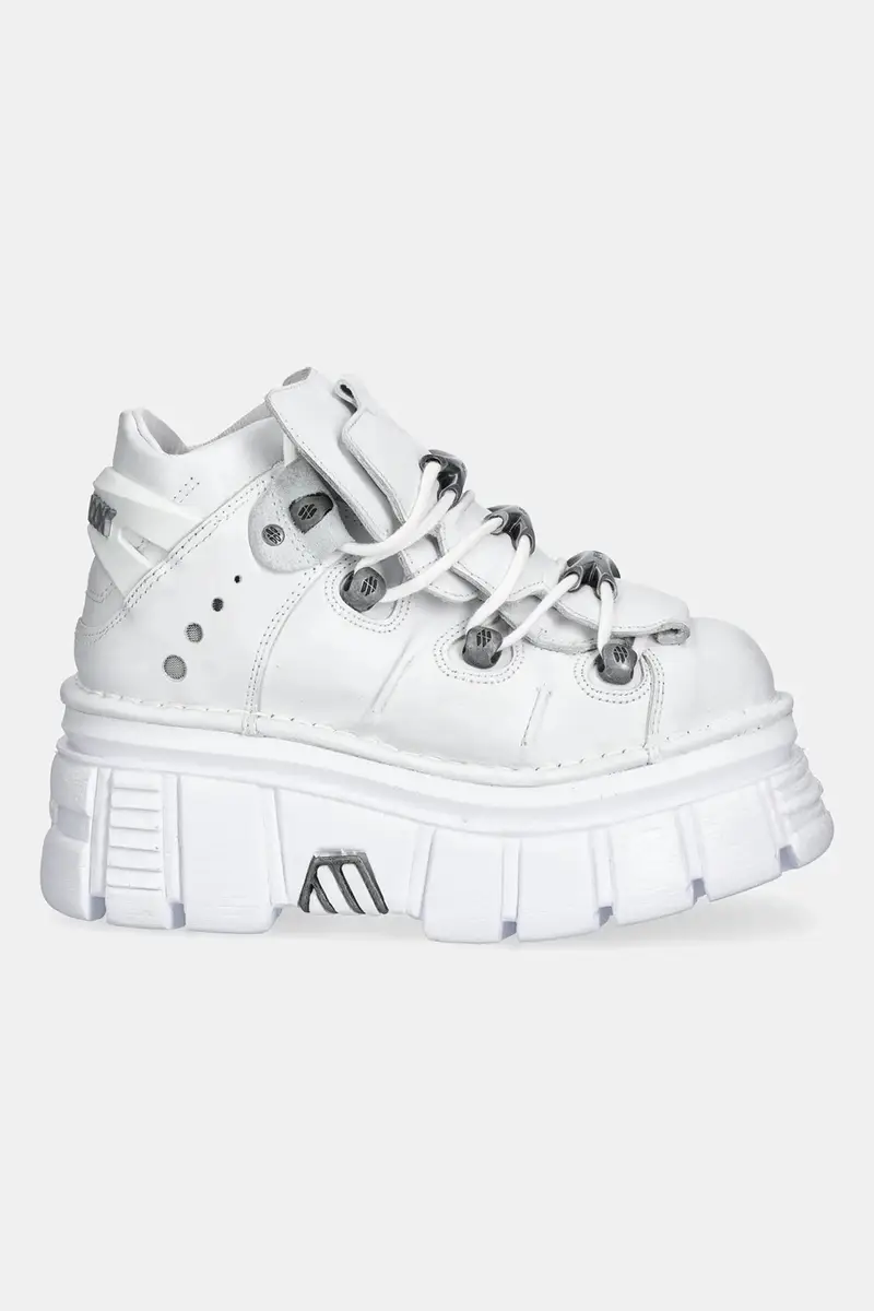 sneakers in pelle Napa Blanca, Tower Blanco E14 + Lateral colore bianco M-106-S53 miniatura 2