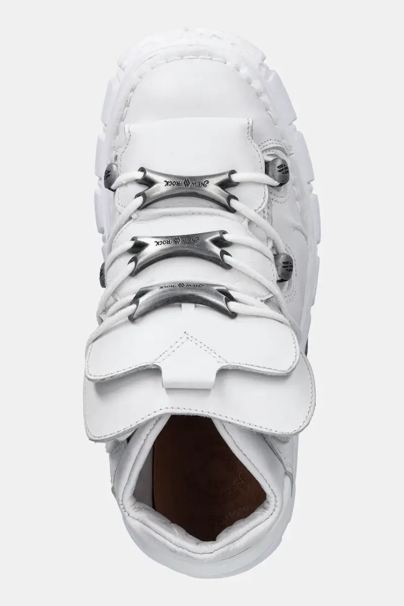 sneakers in pelle Napa Blanca, Tower Blanco E14 + Lateral colore bianco M-106-S53 miniatura 4