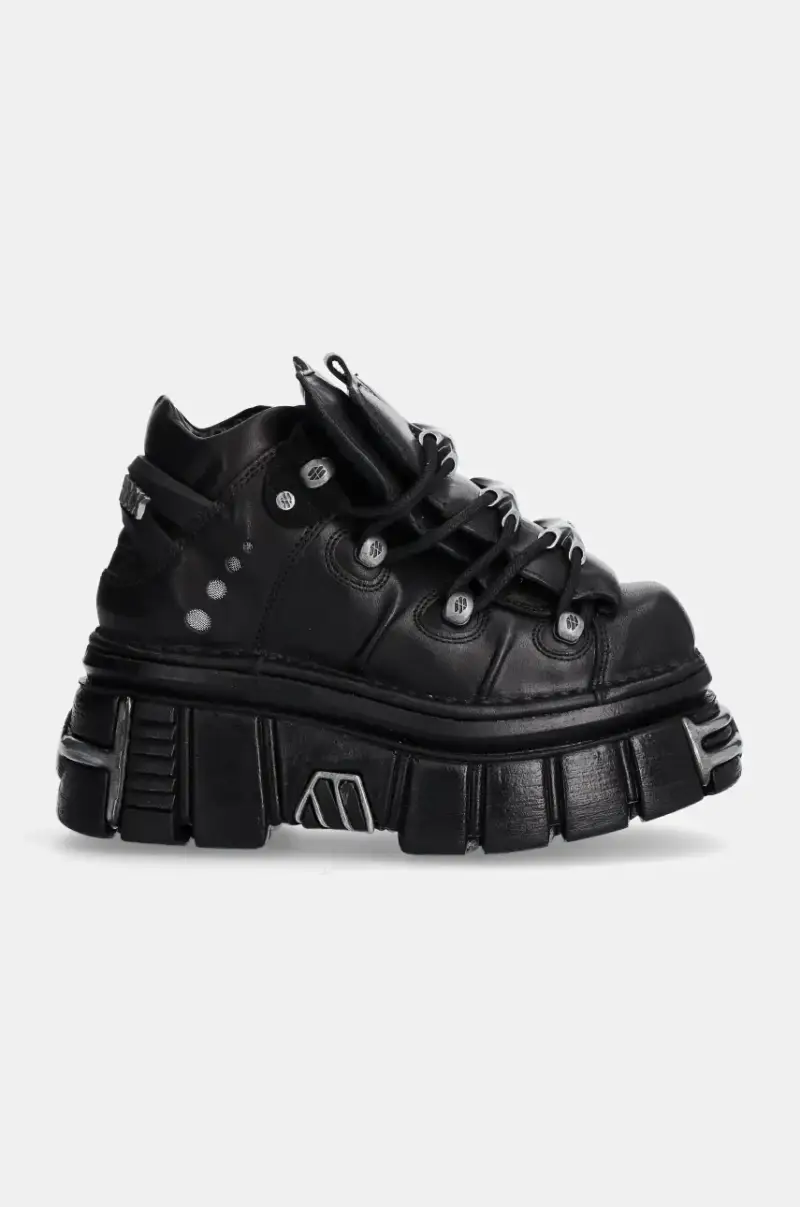 sneakers in pelle Nomada Negro + Tower Negro Lateral E14 Acero colore nero M-106-S112 miniatura 2