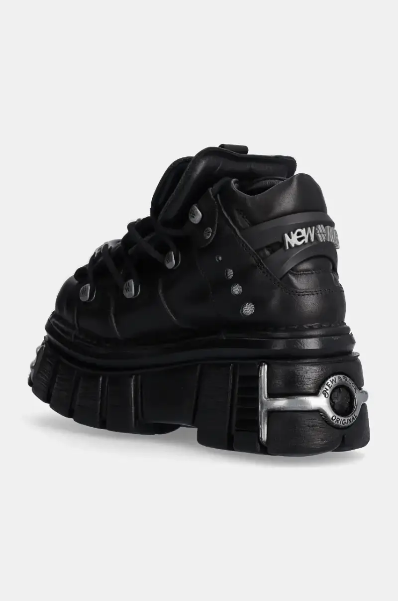 sneakers in pelle Nomada Negro + Tower Negro Lateral E14 Acero colore nero M-106-S112 miniatura 3